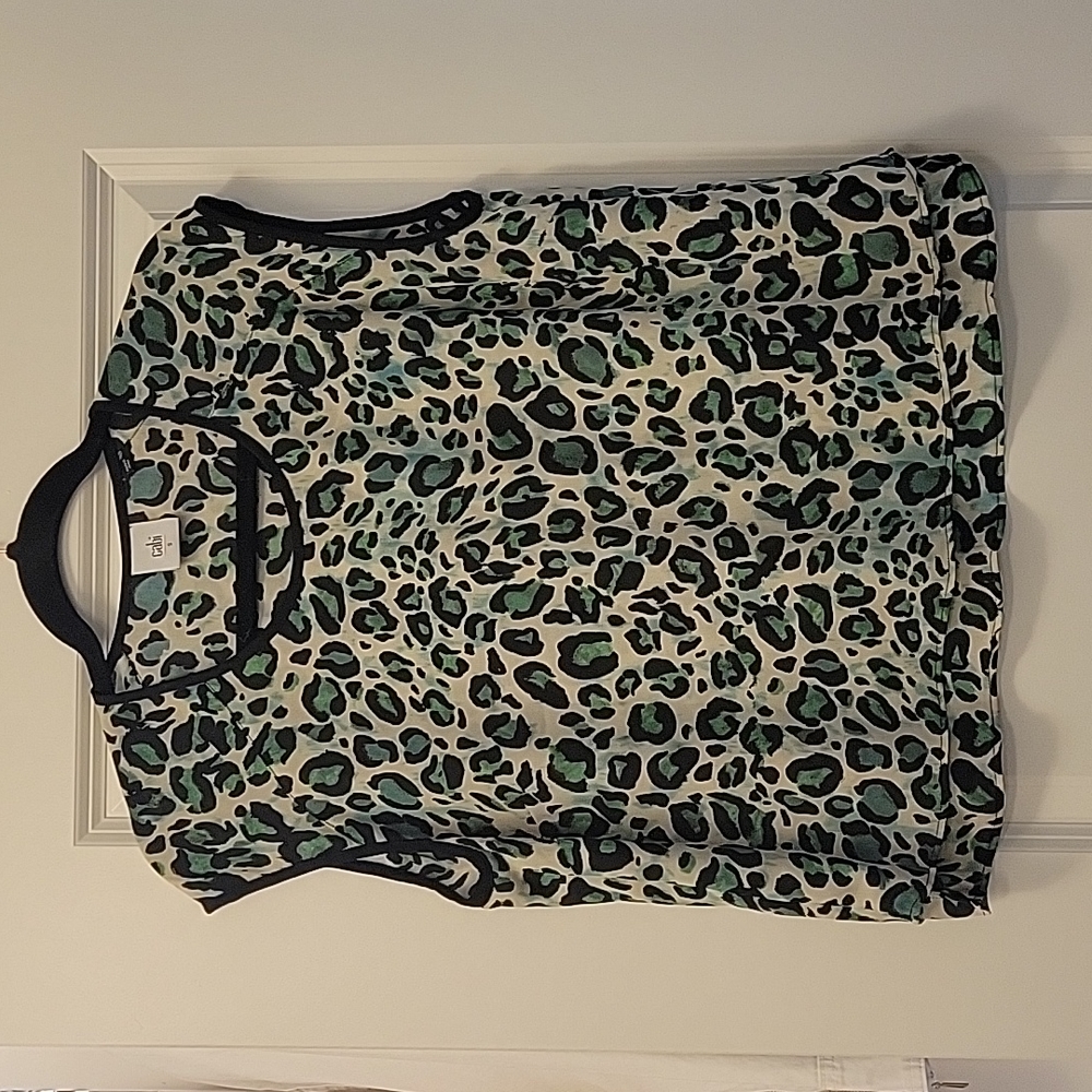 Cabi leopard boxy top